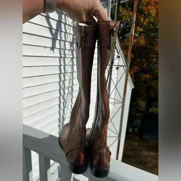 NWOT Arturo Chiang Chestnut Leather Zipper Boot Size 7m - Picture 5 of 10